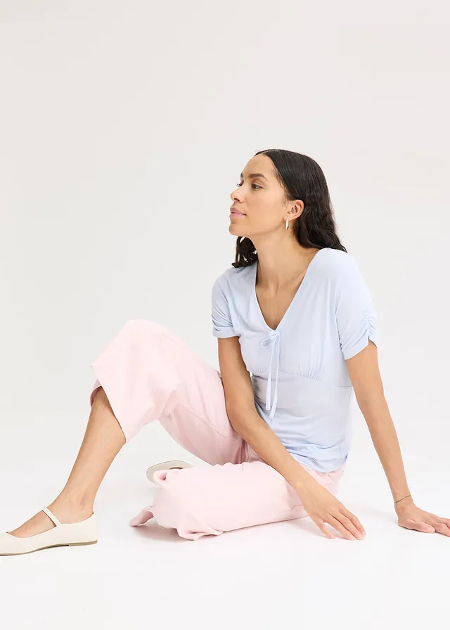 T-shirt froncé • bleu clair • product-page.page-title-suffix