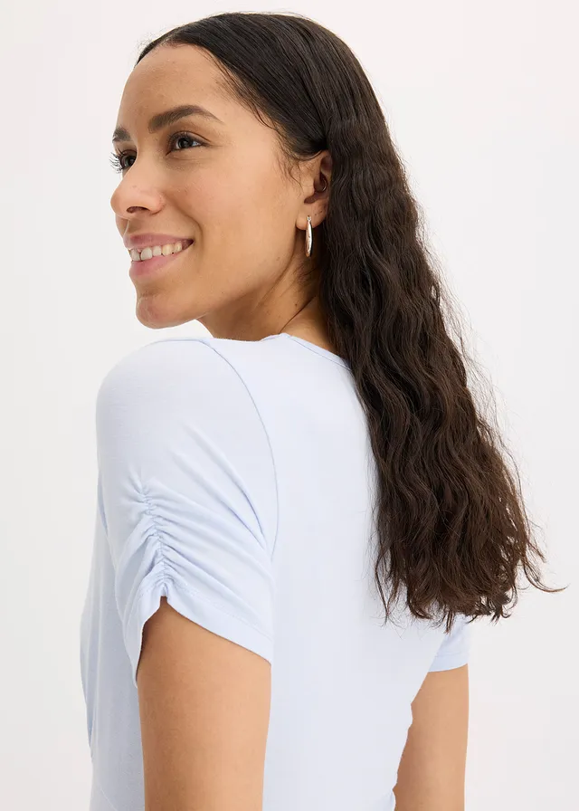 T-shirt froncé • bleu clair • product-page.page-title-suffix