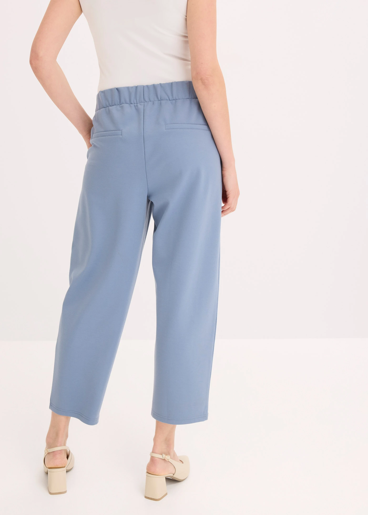 Pantalon barrel à pinces • bleu fumée • Boutique bonprix