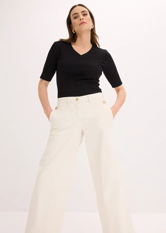 Pantalon large et extensible • beige naturel • product-page.page-title-suffix