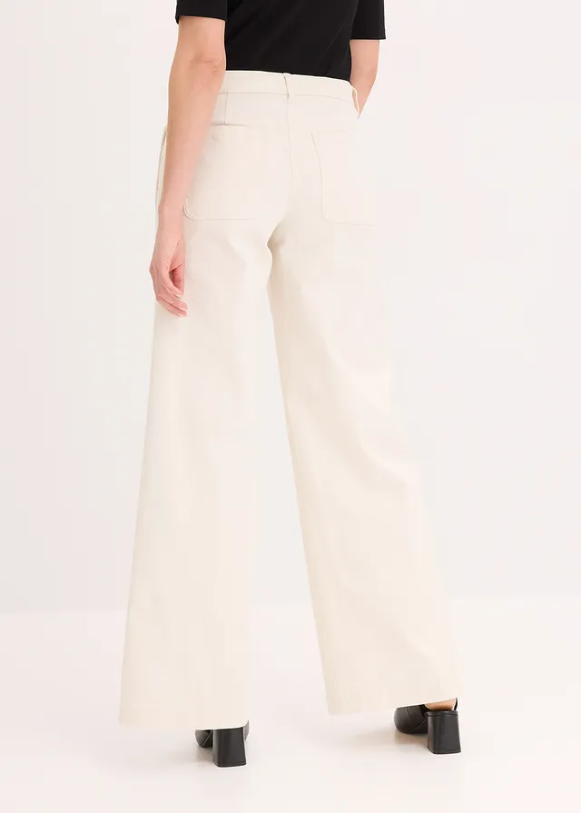 Pantalon large et extensible • beige naturel • product-page.page-title-suffix