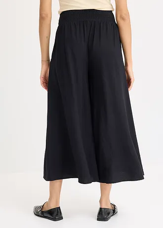 Jupe-culotte en viscose mélangée, Couleur: noir