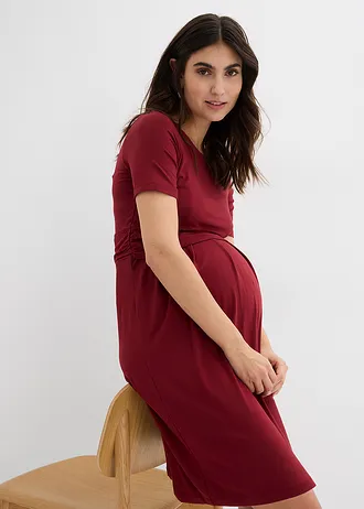 Robe de grossesse 2en1 en viscose, fonction allaitement discrète • grenade • Boutique bonprix