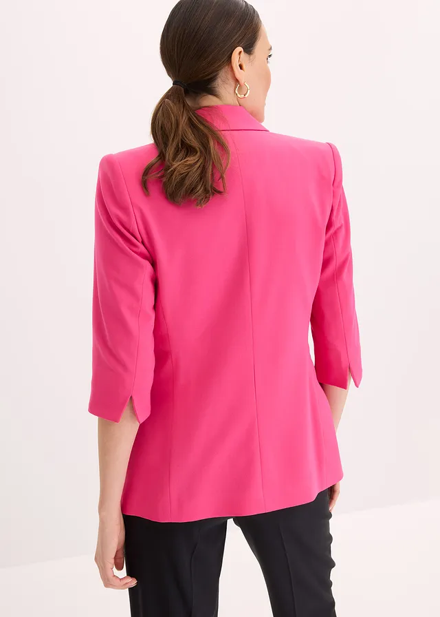 Blazer tendance à épaulettes, Couleur: fuchsia