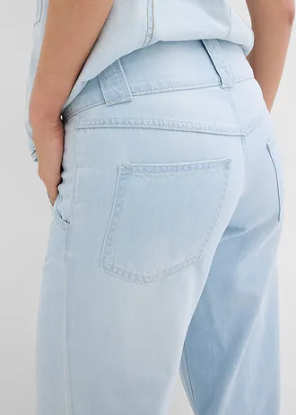 Džíny s širokými nohavicemi, High Waist, Super Soft • ledově modrý denim used • bonprix obchod