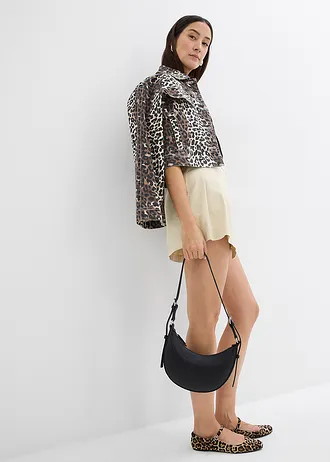 Plooirok in een elastische katoenmix • beige • bonprix online shop