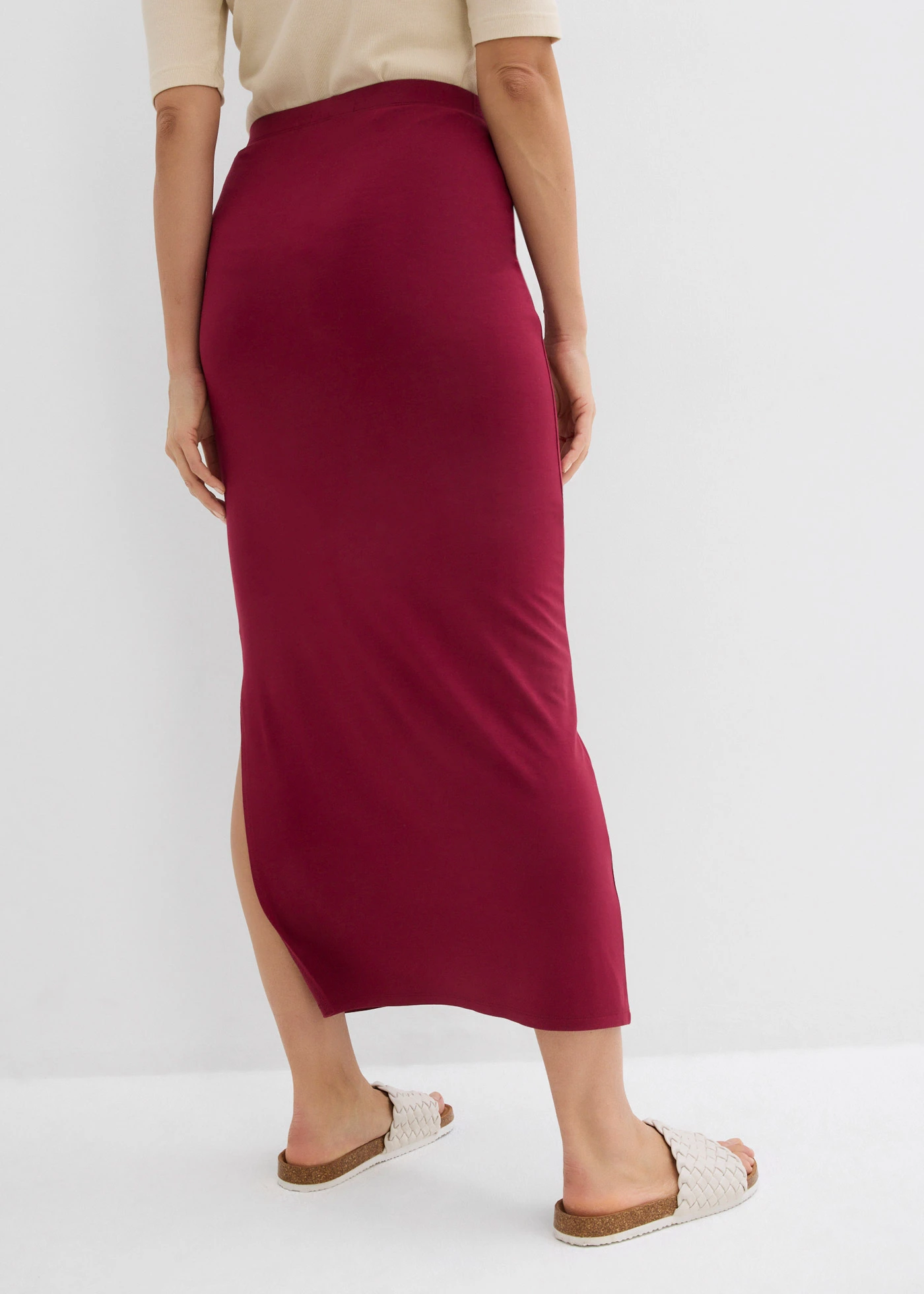 Žerzejová sukně z měkké viskózy • rododendronově červená • bonprix obchod