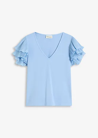 Bluză cu volane • bleu • magazin bonprix