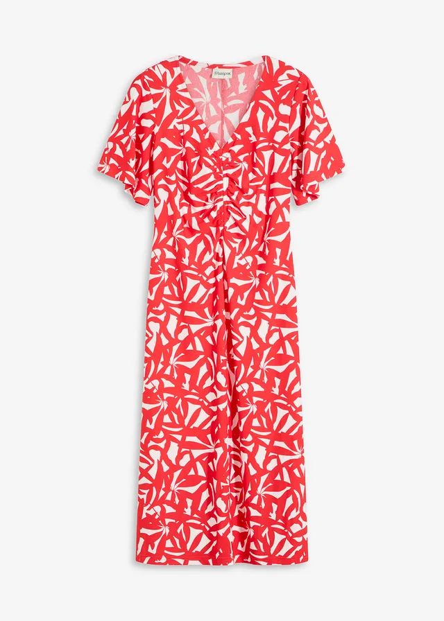 Rochie din jerse cu fronseuri