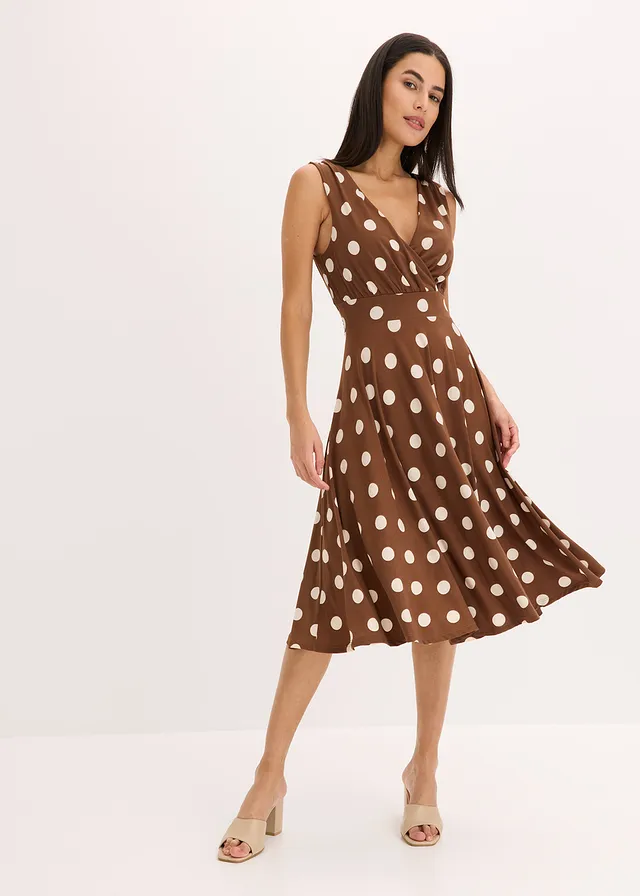 Shirtjurk met stippen, Kleur: lichtbruin/sandbeige