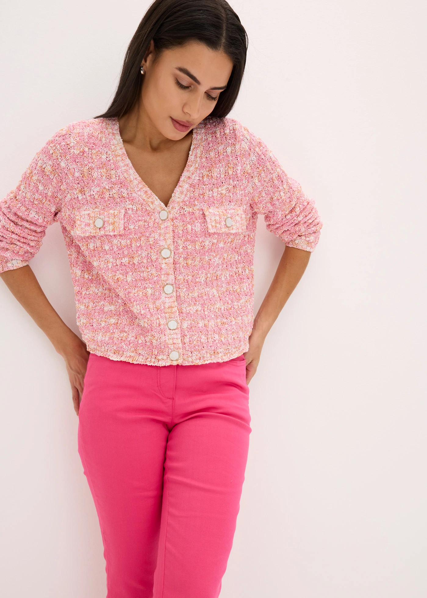 Bouclé vest • pinklady mêlee • bonprix online shop