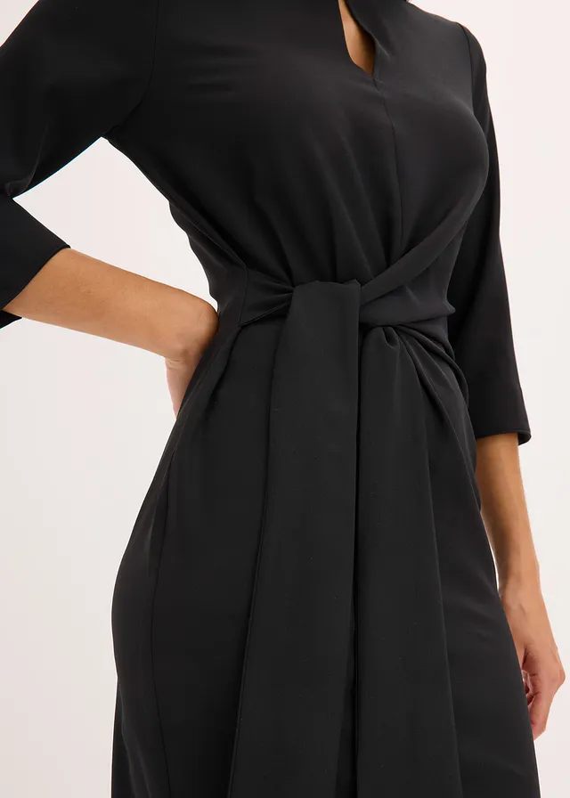 Jurk met strikdetail • zwart • product-page.page-title-suffix