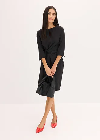 Šaty se zavazovacím detailem • černá • bonprix obchod