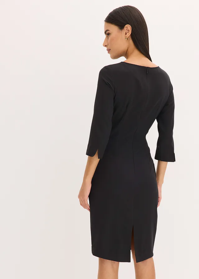Robe à détail noué, Couleur: noir