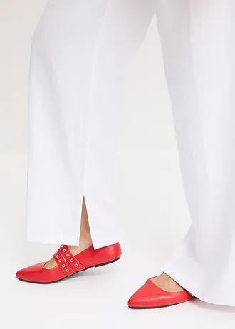 Jumpsuit in een jersey-linnenmix • wit • bonprix online shop