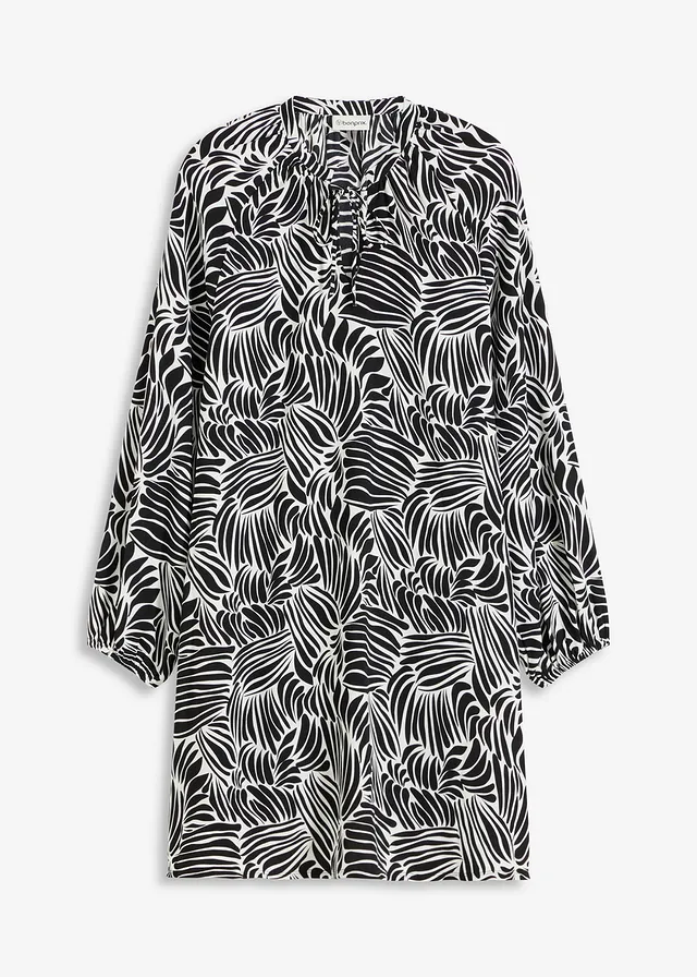 Tunikové šaty s potlačou