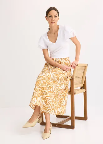 Bluzka z falbanami • biały • sklep bonprix