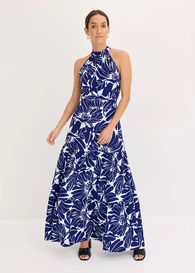 Maxi jurk gedessineerd • crème-rood gebloemd • product-page.page-title-suffix