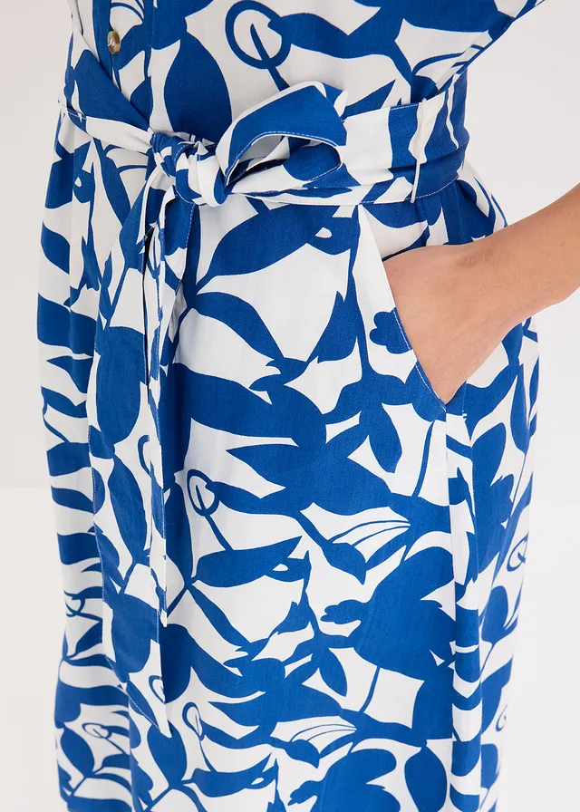 Robe midi • bleu arctique-écru floral • product-page.page-title-suffix