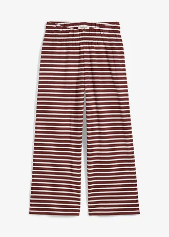 Pantalon sweat en coton texturé • café-écru rayé • Boutique bonprix