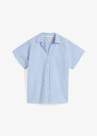 Blouse van seersucker