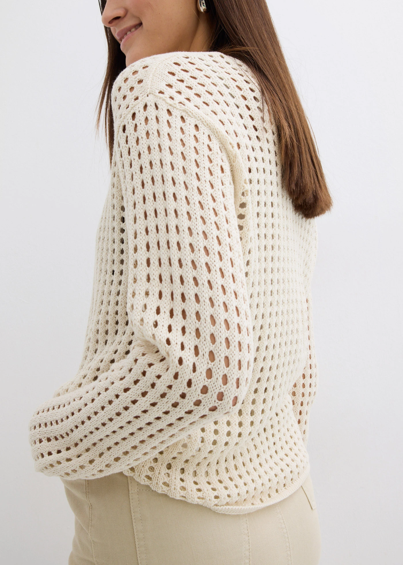 Ajour trui • ecru • bonprix online shop