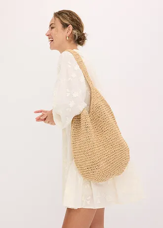 Geantă shopper de paie • bej natur • magazin bonprix
