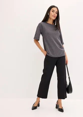 T-shirt brillant en viscose majoritaire • gris ardoise-argenté métallisé • Boutique bonprix