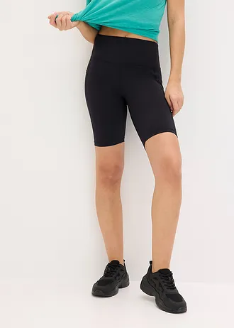 Functionele biker short met smartphone zakje, sneldrogend, Kleur: zwart