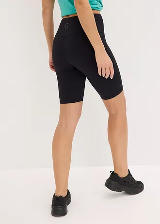 Functionele biker short met smartphone zakje, sneldrogend, Kleur: zwart