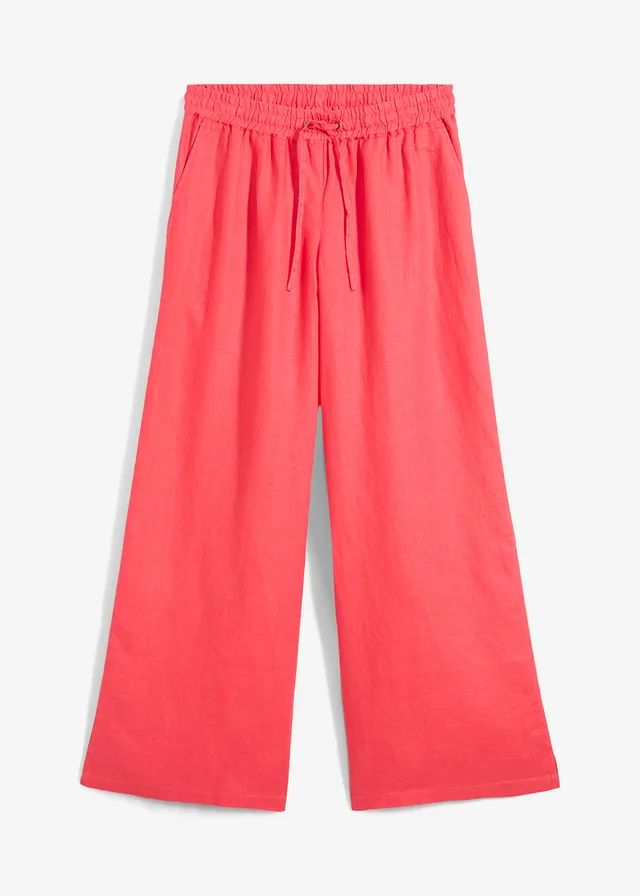 Linnen palazzo broek • paradijspink • bonprix online shop