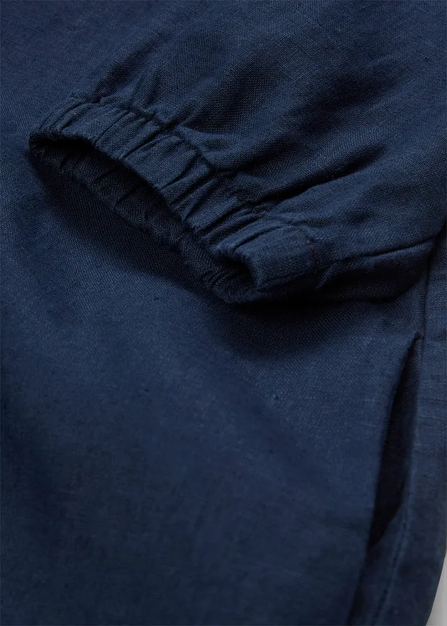Robe 100 % lin, manches 3/4 • bleu foncé • product-page.page-title-suffix