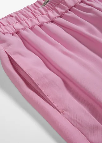 Pantalon large et doux en viscose mélangée • rose • Boutique bonprix