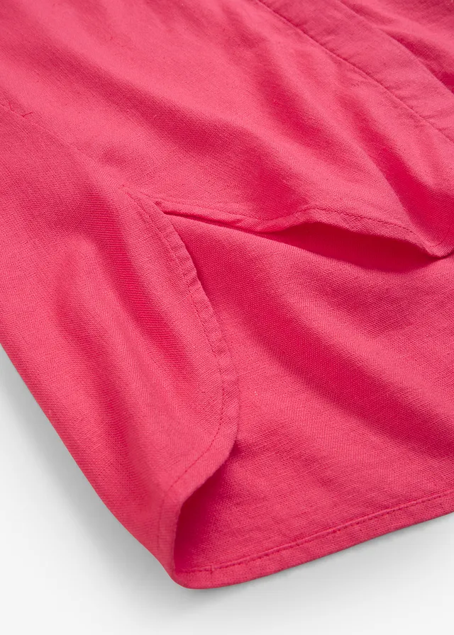 Overhemdblouse in een koele linnenmix • paradijspink • product-page.page-title-suffix