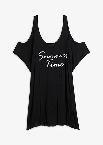 Průhledné plážové šaty z viskózy • černá • bonprix obchod