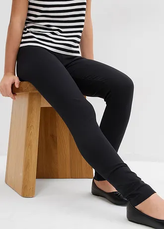 Lot de 2 leggings en matière élastique • noir • Boutique bonprix