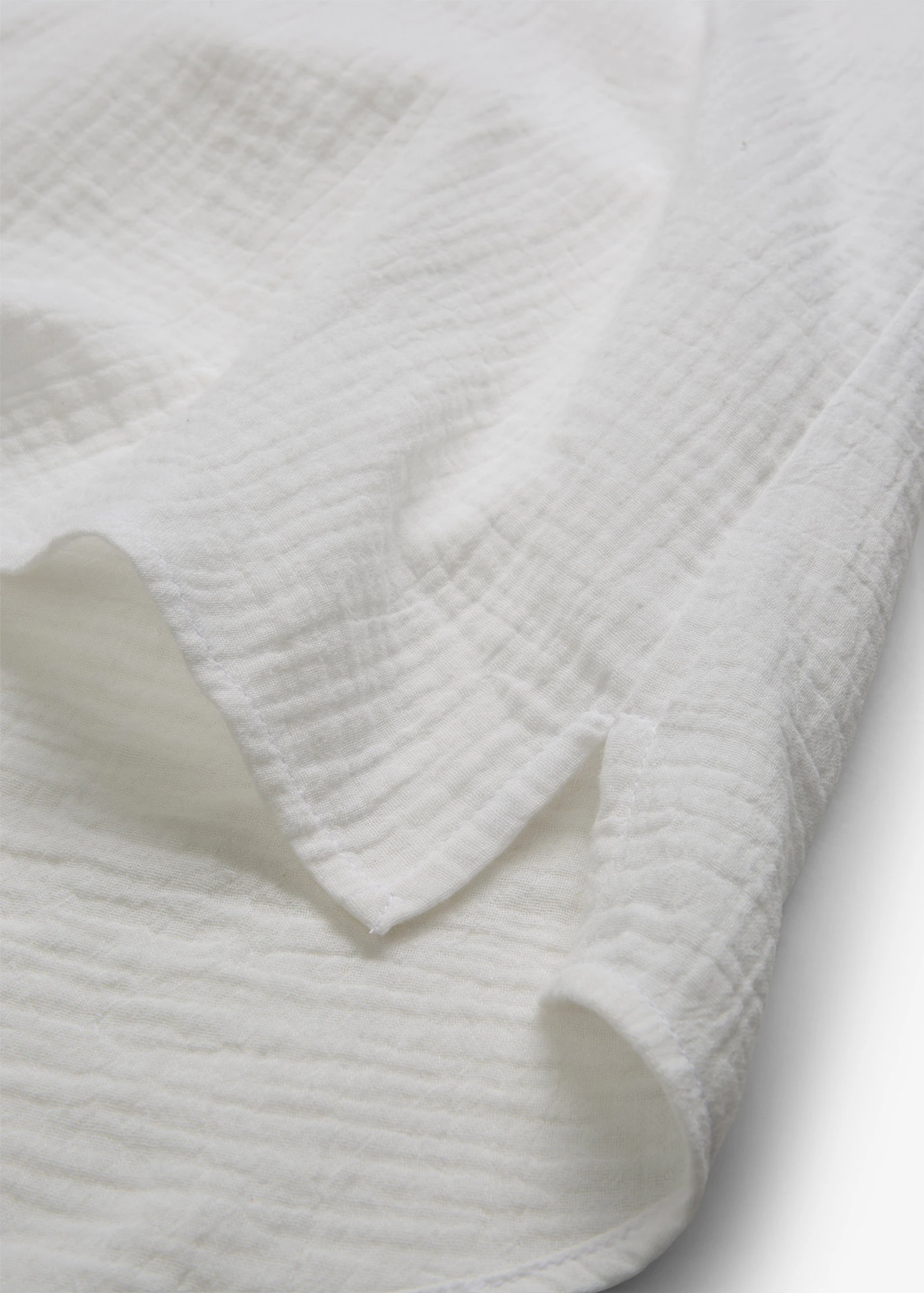 Blouse manches courtes en gaze de coton légère • ecru • Boutique bonprix