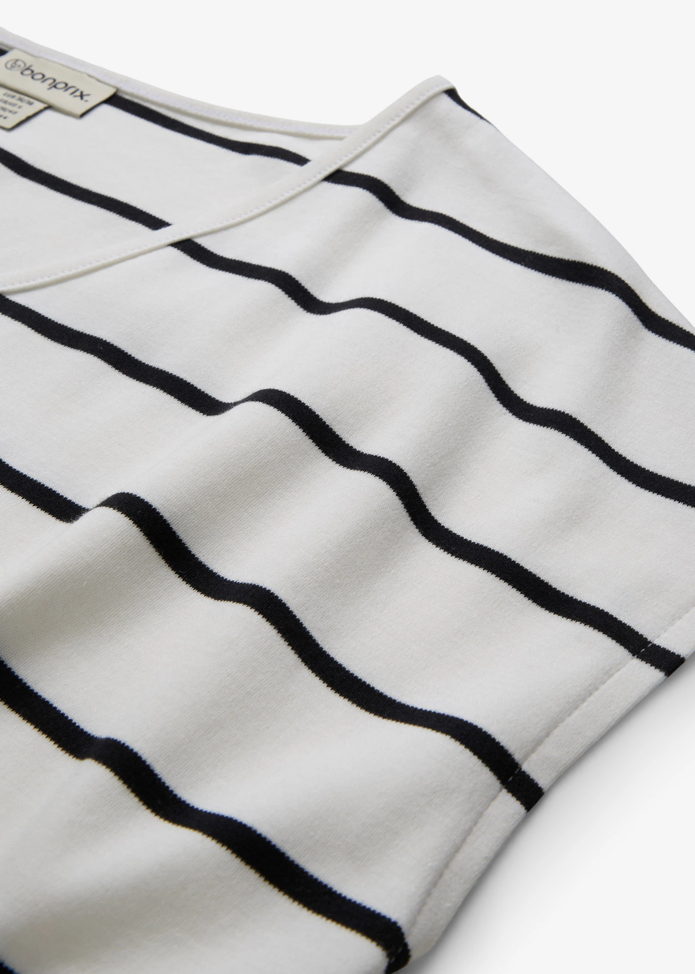 Gestreept shirt • wolwit/zwart gestreept • bonprix online shop