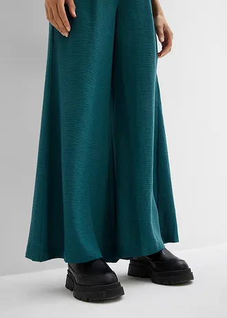 Palazzo broek met plooien • pepergroen • bonprix online shop