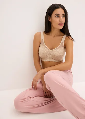 Steun bh zonder beugels met gewatteerde schouderbandjes • krijtbeige • bonprix online shop