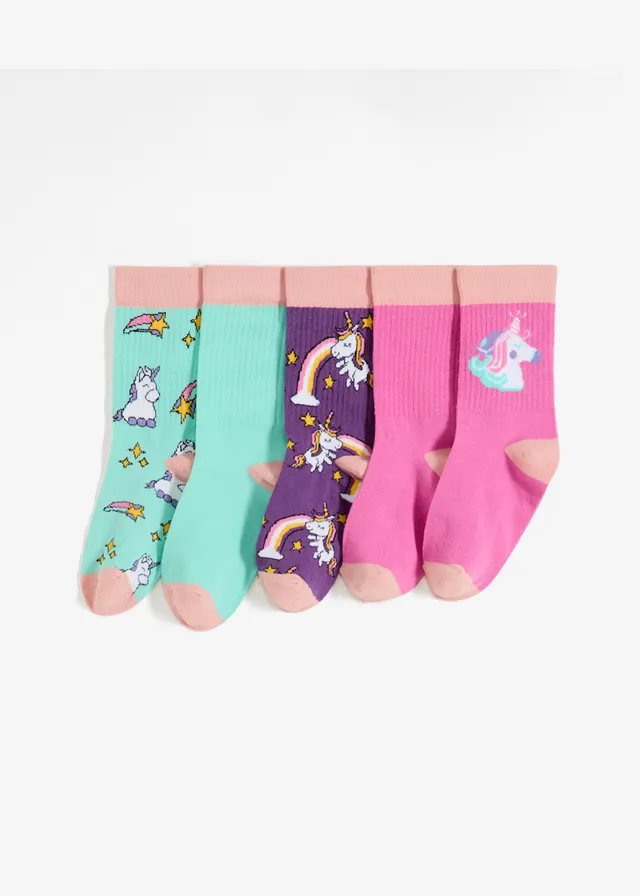 Șosete de copii cu bumbac organic (set/5 perechi)