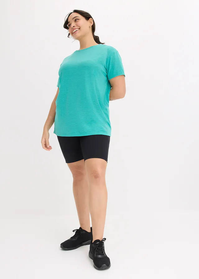 Outdoor shirt (set van 2), sneldrogend, Kleur: smaragdgroen+zwart