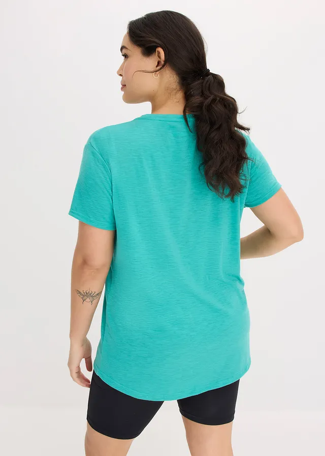 Lot de 2 T-shirts techniques à séchage rapide, Couleur: émeraude + noir