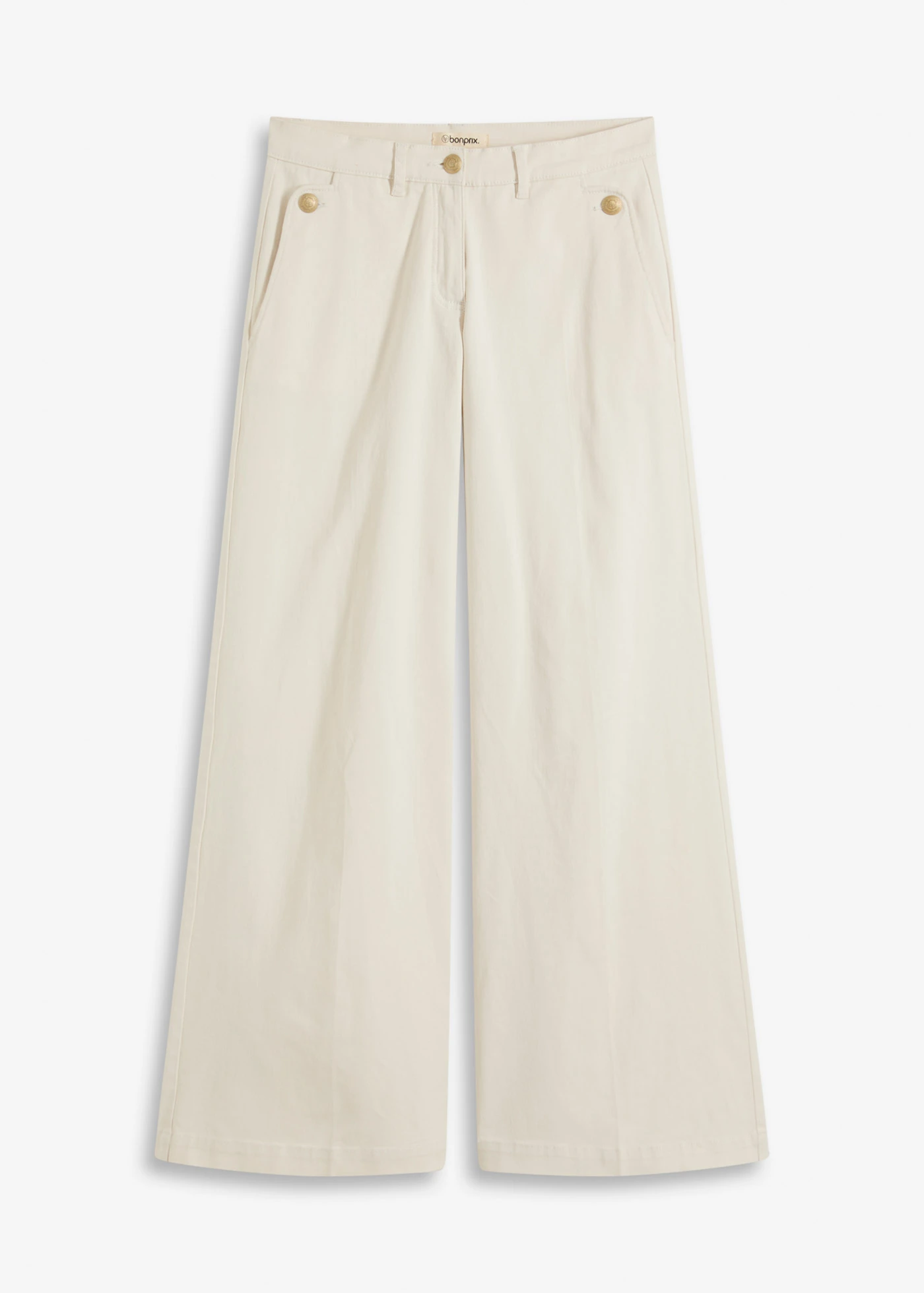 Kalhoty Wide Leg se strečem • béžová • bonprix obchod