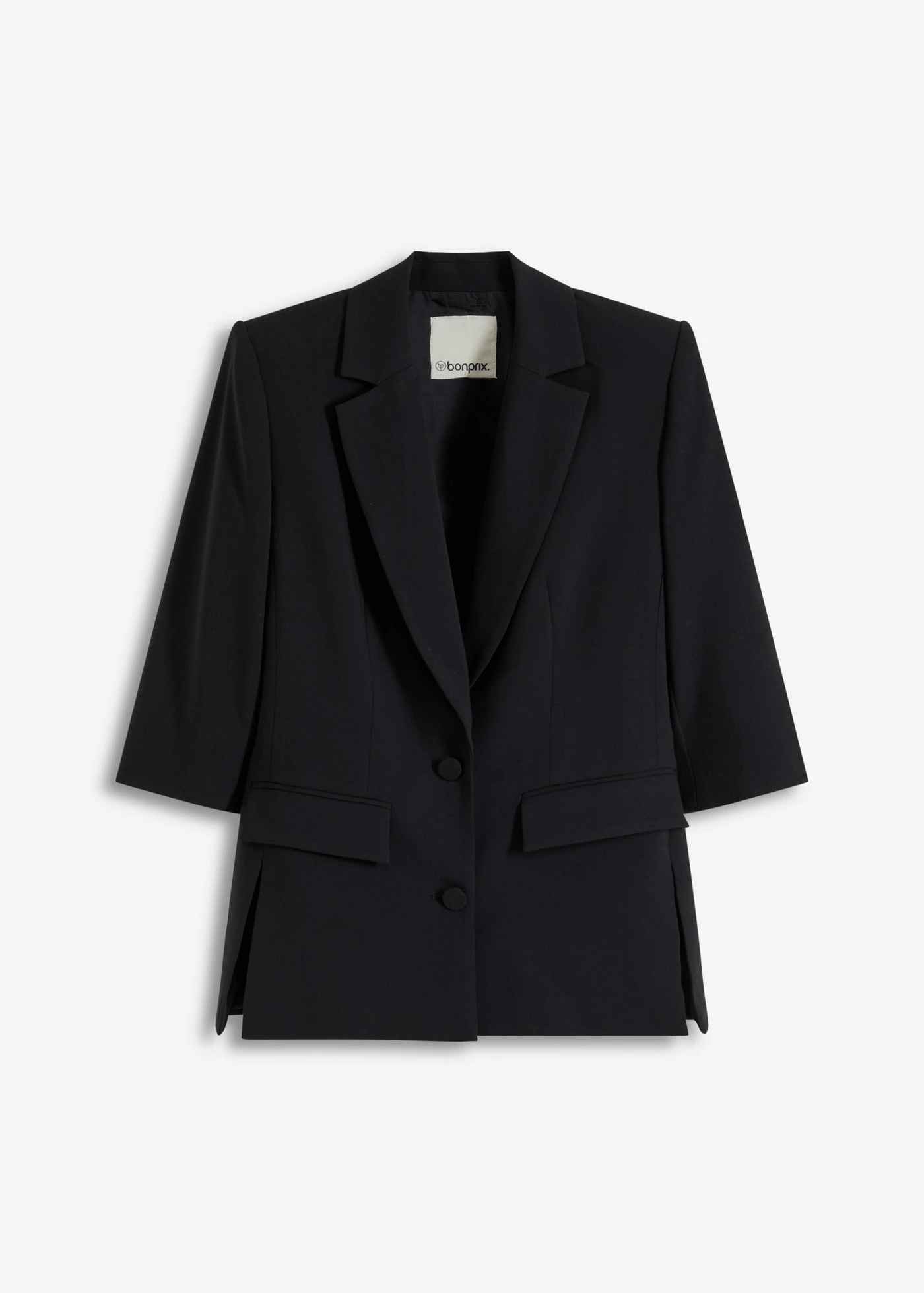 Blazer tendance à épaulettes • noir • Boutique bonprix