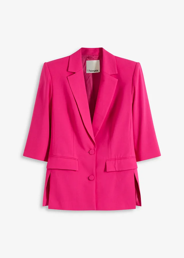 Blazer met modieus geaccentueerde schouders, Kleur: pinklady