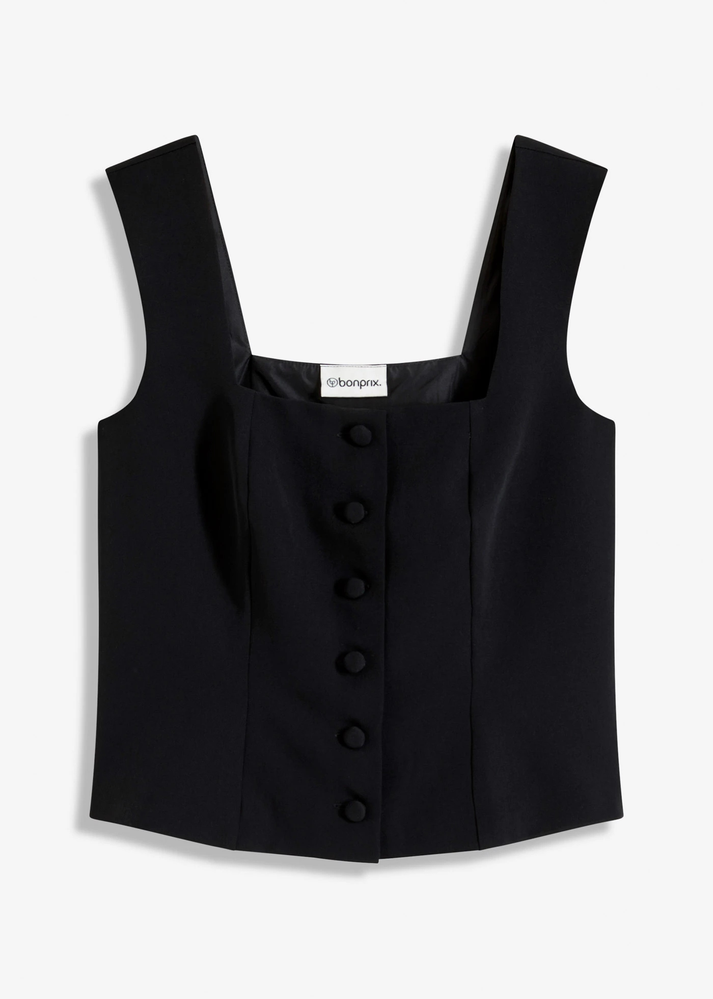 Blousetop met knopen • zwart • bonprix online shop
