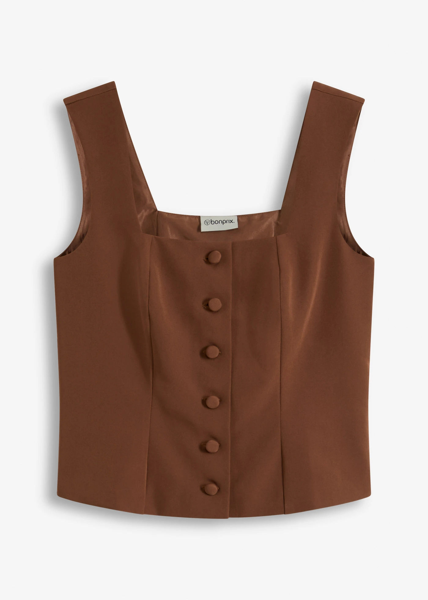 Blousetop met knopen • lichtbruin • bonprix online shop