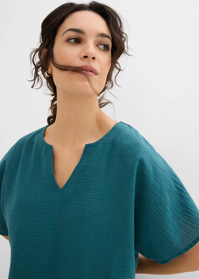 Oversized blouse met elastische zoom • pepergroen • product-page.page-title-suffix