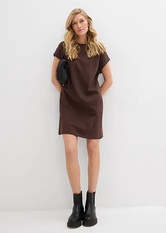 Shirtjurk van stevige interlock • donkerbruin • bonprix online shop